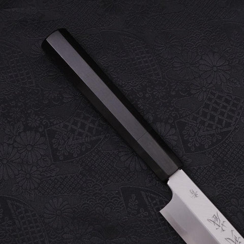 Yanagi Kiritsuke Blue Steel #2 Kasumi Buffalo Ebony Handle 300mm (11.8”)-[Musashi]-[Japanese-Kitchen-Knives]