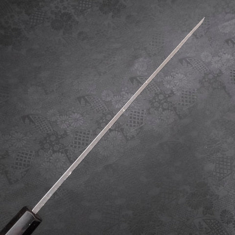 Yanagi Kiritsuke Blue Steel #2 Kurouchi Buffalo Ebony Handle 270mm (10.6”)-[Musashi]-[Japanese-Kitchen-Knives]