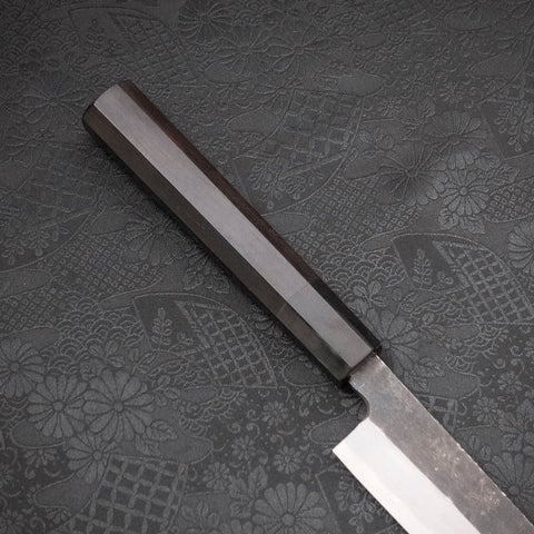 Yanagi Kiritsuke Blue Steel #2 Kurouchi Buffalo Ebony Handle 270mm (10.6”)-[Musashi]-[Japanese-Kitchen-Knives]