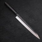 Yanagi Kiritsuke Blue Steel #2 Kurouchi Buffalo Ebony Handle 270mm (10.6”)-[Musashi]-[Japanese-Kitchen-Knives]