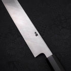 Yanagi Kiritsuke Blue Steel #2 Kurouchi Buffalo Ebony Handle 300mm (11.8”)-[Musashi]-[Japanese-Kitchen-Knives]
