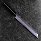 Yanagi Kiritsuke Blue Steel #2 Mirror Buffalo Ebony Handle 265mm (10.4”)-[Musashi]-[Japanese-Kitchen-Knives]