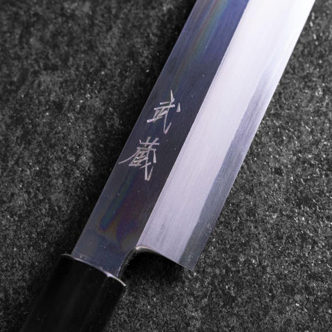 Yanagi Kiritsuke Blue Steel #2 Mirror Buffalo Ebony Handle 265mm-[Musashi]-[Japanese-Kitchen-Knives]