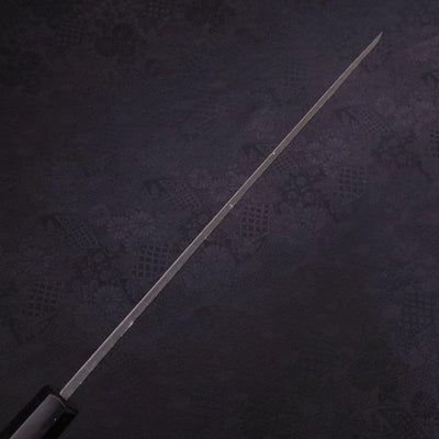 Yanagi Kiritsuke Blue steel #2 Kurouchi Buffalo Ebony Handle 300mm-Blue steel #2-Kurouchi-Japanese Handle-[Musashi]-[Japanese-Kitchen-Knives]
