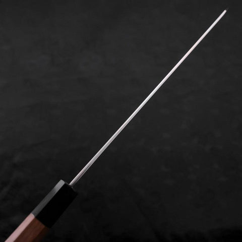 Yanagi Kiritsuke Silver Steel #3 Damascus Mirror Buffalo Walnut Handle 270mm (10.6”)-[Musashi]-[Japanese-Kitchen-Knives]