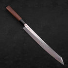 Yanagi Kiritsuke Silver Steel #3 Damascus Mirror Buffalo Walnut Handle 300mm (11.8”)-[Musashi]-[Japanese-Kitchen-Knives]