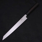 Yanagi Kiritsuke Silver Steel #3 Honyaki Mirror Buffalo Ebony Handle 270mm (10.6”)-[Musashi]-[Japanese-Kitchen-Knives]