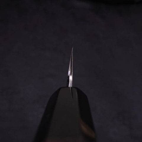 Yanagi Kiritsuke Silver Steel #3 Honyaki Mirror Buffalo Ebony Handle 270mm (10.6”)-[Musashi]-[Japanese-Kitchen-Knives]