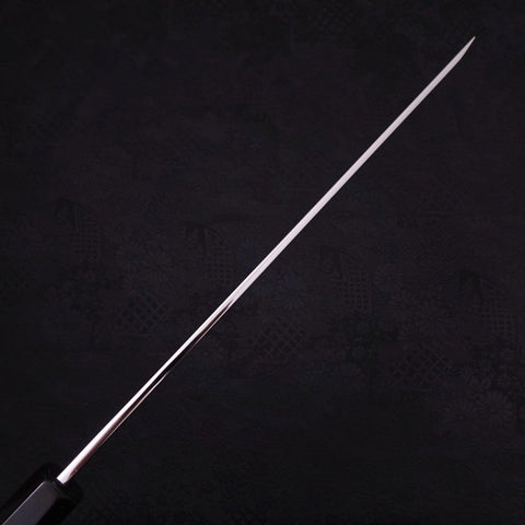 Yanagi Kiritsuke Silver Steel #3 Honyaki Mirror Buffalo Ebony Handle 270mm (10.6”)-[Musashi]-[Japanese-Kitchen-Knives]