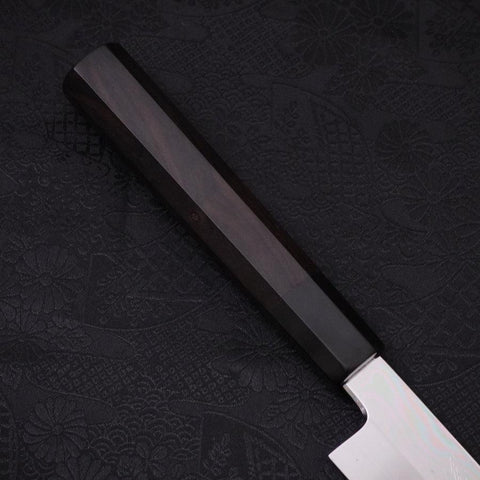 Yanagi Kiritsuke Silver Steel #3 Honyaki Mirror Buffalo Ebony Handle 270mm (10.6”)-[Musashi]-[Japanese-Kitchen-Knives]