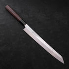 Yanagi Kiritsuke Silver Steel #3 Honyaki Mirror Buffalo Wenge Handle 270mm (10.6”)-[Musashi]-[Japanese-Kitchen-Knives]