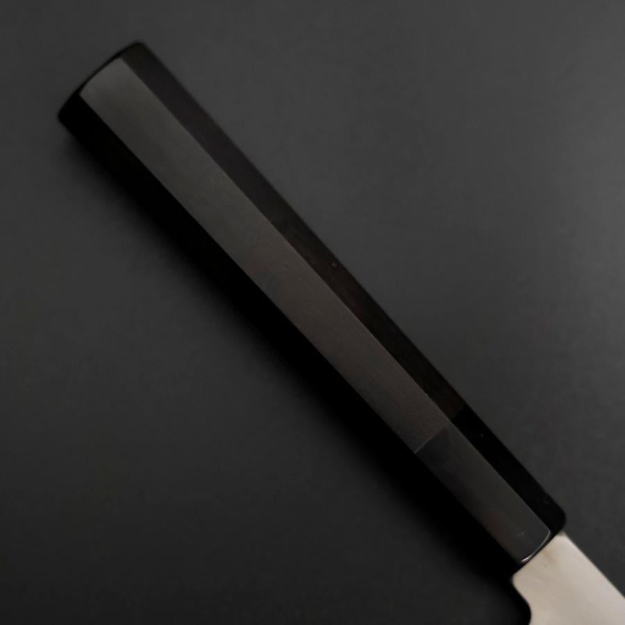 切付柳刃 片刃 銀紙3号 磨き 黒檀水牛柄 270mm – MUSASHI
