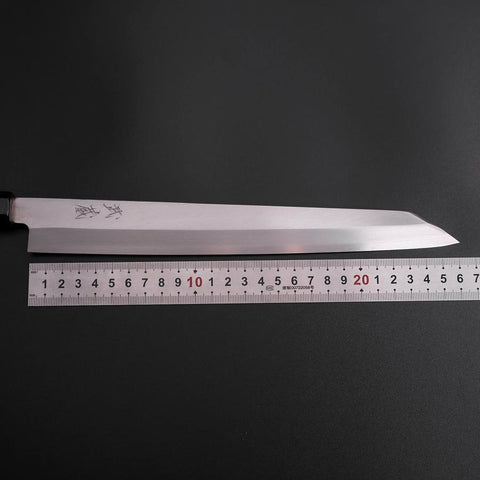 Yanagi Kiritsuke Silver Steel #3 Kasumi Buffalo Ebony Handle 260mm-[Musashi]-[Japanese-Kitchen-Knives]