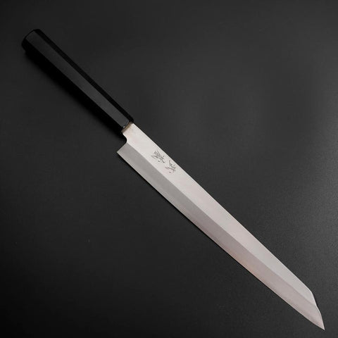 Yanagi Kiritsuke Silver Steel #3 Kasumi Buffalo Ebony Handle 260mm-[Musashi]-[Japanese-Kitchen-Knives]