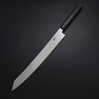 Yanagi Kiritsuke Silver Steel #3 Kasumi Buffalo Ebony Handle 300mm (11.8”)-[Musashi]-[Japanese-Kitchen-Knives]