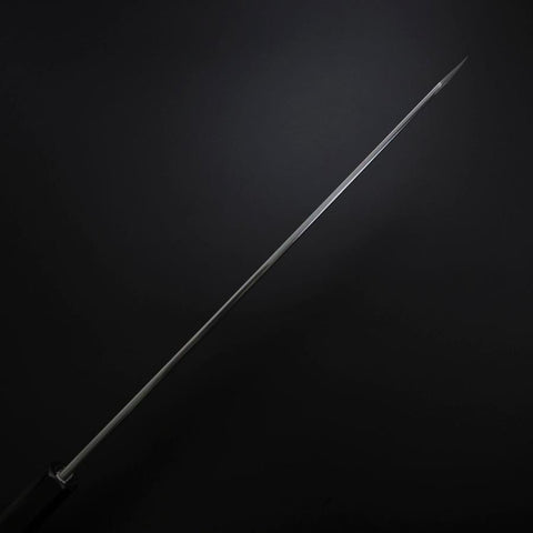 Yanagi Kiritsuke Silver Steel #3 Kasumi Buffalo Ebony Handle 300mm (11.8”)-[Musashi]-[Japanese-Kitchen-Knives]