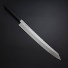Yanagi Kiritsuke Silver Steel #3 Kasumi Buffalo Ebony Handle 300mm (11.8”)-[Musashi]-[Japanese-Kitchen-Knives]
