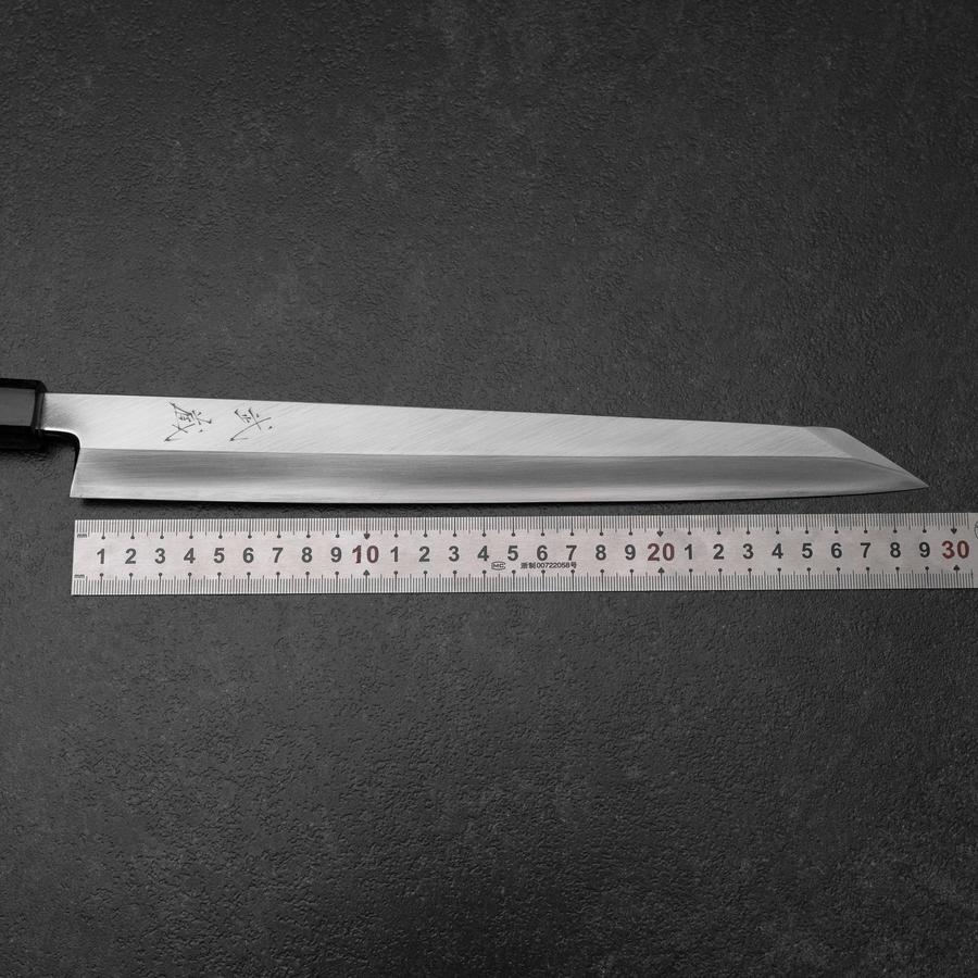 Yanagi Kiritsuke Silver Steel #3 Kasumi Buffalo Magnolia Handle 300mm-[Musashi]-[Japanese-Kitchen-Knives]