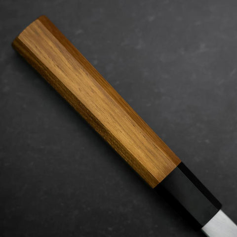 Yanagi Kiritsuke Silver Steel #3 Kasumi Buffalo Teak Handle 300mm (11.8”)-[Musashi]-[Japanese-Kitchen-Knives]