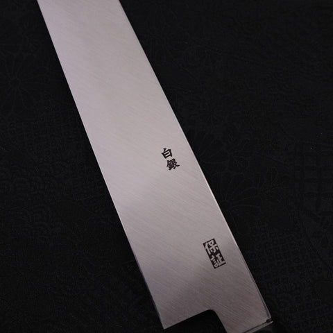 Yanagi Kiritsuke Silver Steel #3 Mirror Buffalo Ebony Handle 270mm (10.6”)-[Musashi]-[Japanese-Kitchen-Knives]