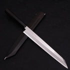Yanagi Kiritsuke Silver Steel #3 Mirror Buffalo Ebony Handle 270mm (10.6”)-[Musashi]-[Japanese-Kitchen-Knives]