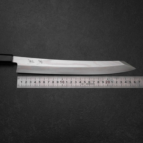 Yanagi Kiritsuke Silver Steel #3 Suminagashi Buffalo Walnut Handle 270mm-[Musashi]-[Japanese-Kitchen-Knives]