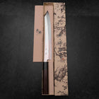 Yanagi Kiritsuke Silver Steel #3 Suminagashi Buffalo Walnut Handle 270mm-[Musashi]-[Japanese-Kitchen-Knives]
