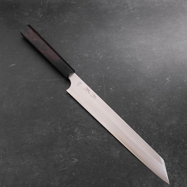 Yanagi Kiritsuke VG-10 Kasumi Buffalo Ebony Handle 250mm – MUSASHI
