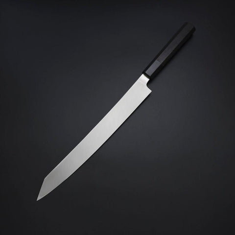 Yanagi Kiritsuke VG-10 Mirror Buffalo Ebony Handle 260mm-[Musashi]-[Japanese-Kitchen-Knives]