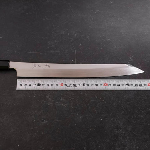 Yanagi Kiritsuke VG-10 Mirror Buffalo Ebony Handle 300mm (11.8”)-[Musashi]-[Japanese-Kitchen-Knives]