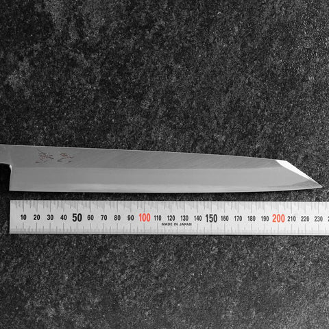 Yanagi Kiritsuke White Steel #2 Kasumi Buffalo Ebony Handle 240mm-[Musashi]-[Japanese-Kitchen-Knives]