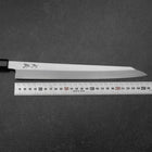 Yanagi Kiritsuke White Steel #2 Kasumi Buffalo Ebony Handle 270mm (10.6”)-[Musashi]-[Japanese-Kitchen-Knives]