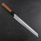 Yanagi Kiritsuke White Steel #2 Kasumi Buffalo Teak Handle 270mm (10.6”)-[Musashi]-[Japanese-Kitchen-Knives]