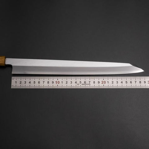 Yanagi Kiritsuke White Steel #2 Kasumi Yaki Urushi Handle 290mm (11.4”)-[Musashi]-[Japanese-Kitchen-Knives]