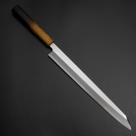 Yanagi Kiritsuke White Steel #2 Kasumi Yaki Urushi Handle 290mm (11.4”)-[Musashi]-[Japanese-Kitchen-Knives]