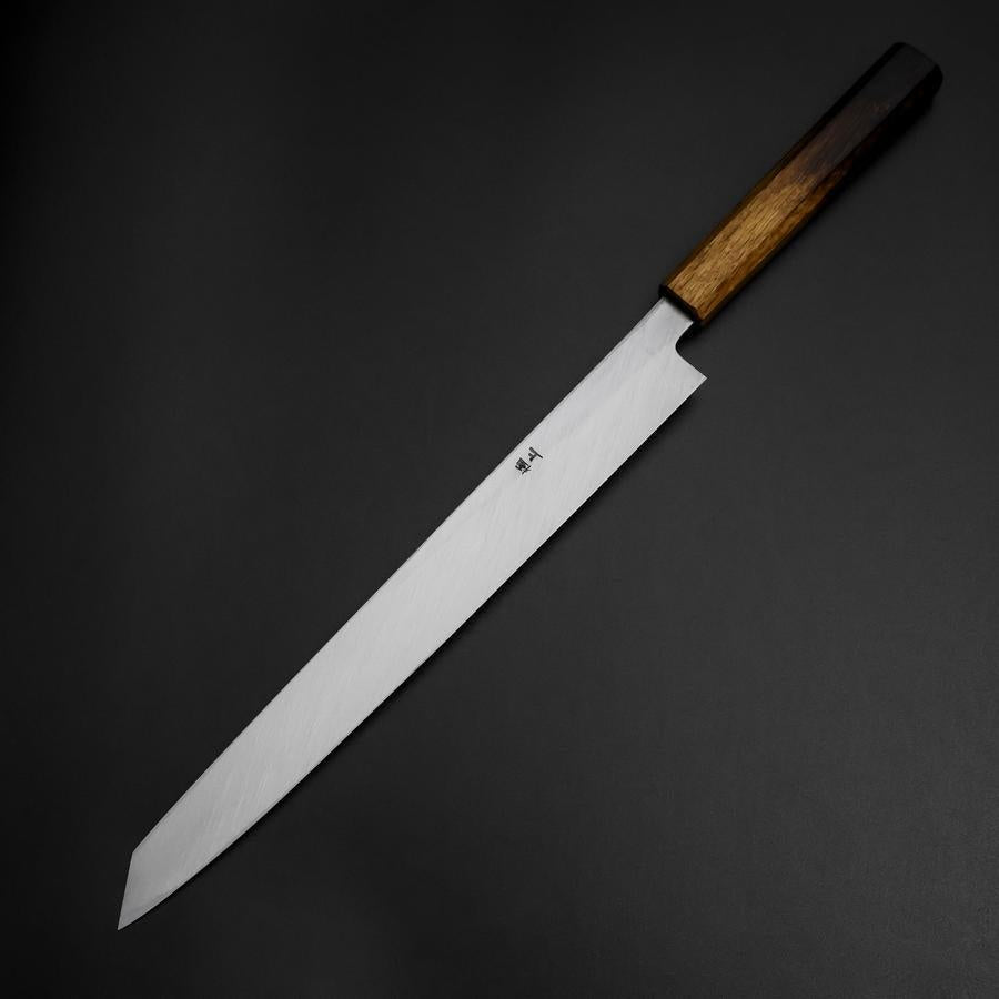 Yanagi Kiritsuke White Steel #2 Kasumi Yaki Urushi Handle 290mm-[Musashi]-[Japanese-Kitchen-Knives]