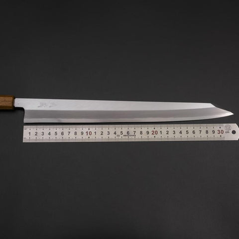 Yanagi Kiritsuke White Steel #2 Kasumi Yaki Urushi Handle 320mm-[Musashi]-[Japanese-Kitchen-Knives]