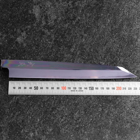 Yanagi Kiritsuke White Steel #2 Mirror Buffalo Ebony Handle 235mm (9.3”)-[Musashi]-[Japanese-Kitchen-Knives]