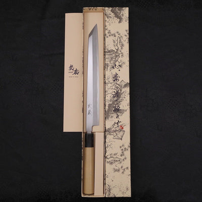 Yanagi Kiritsuke White steel #2 Kasumi Buffalo Handle 270mm-White steel #2-Kasumi-Japanese Handle-[Musashi]-[Japanese-Kitchen-Knives]