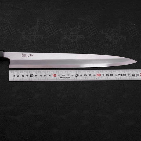Yanagiba AUS-10 Polished Buffalo Wenge Handle 300mm (11.8”)-[Musashi]-[Japanese-Kitchen-Knives]