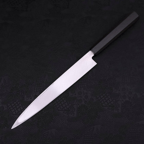 Yanagiba AUS-10 Polished Ebony Handle 240mm (9.4”)-[Musashi]-[Japanese-Kitchen-Knives]