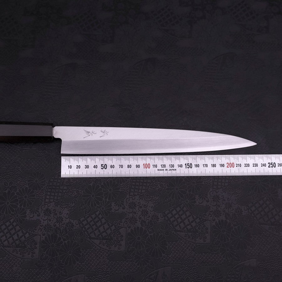 柳刃 片刃 AUS-10 磨き 黒檀 柄 240mm – MUSASHI