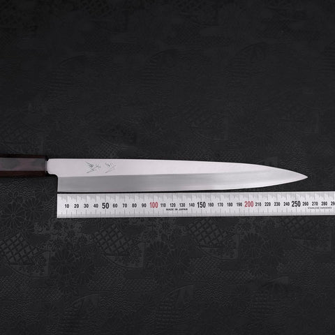 Yanagiba AUS-10 Polished Ebony Handle 270mm (10.6”)-[Musashi]-[Japanese-Kitchen-Knives]
