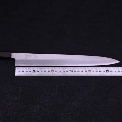Yanagiba AUS-10 Polished Ebony Handle 300mm (11.8”)-[Musashi]-[Japanese-Kitchen-Knives]
