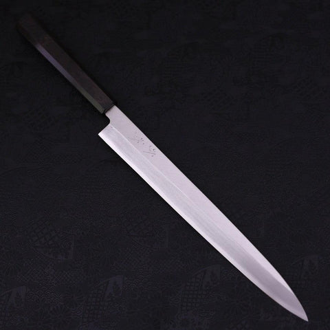 Yanagiba AUS-10 Polished Ebony Handle 300mm (11.8”)-[Musashi]-[Japanese-Kitchen-Knives]