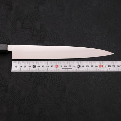 Yanagiba AUS-8 Polished Dark Blue Urushi Handle 240mm (9.4”)-[Musashi]-[Japanese-Kitchen-Knives]