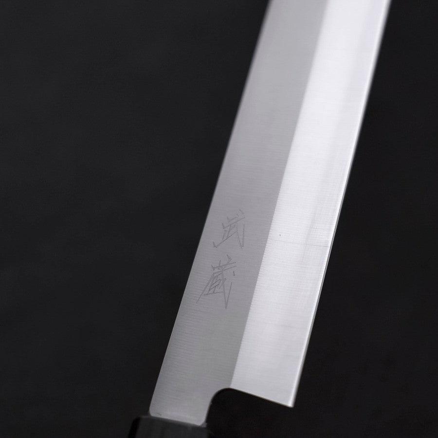 Yanagiba AUS-8 Polished Dark Blue Urushi Handle 300mm (11.8