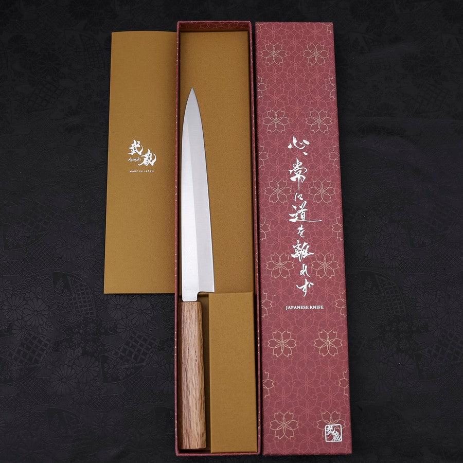 Yanagiba AUS-8 Polished Oak Handle 210mm – MUSASHI