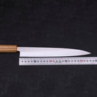 Yanagiba AUS-8 Polished Oak Handle 240mm (9.4”)-[Musashi]-[Japanese-Kitchen-Knives]