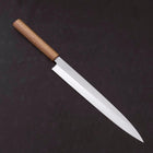 Yanagiba AUS-8 Polished Oak Handle 270mm (10.6”)-[Musashi]-[Japanese-Kitchen-Knives]